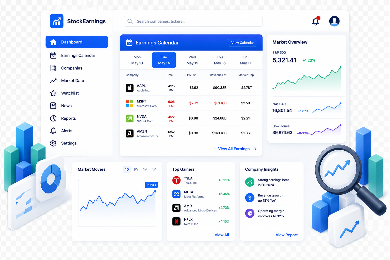 Stock Earnings Portal